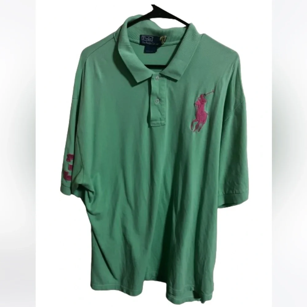 Polo by Ralph Lauren XXXL Iconic Big Pony Green Polo Shirt Preppy Casual Cruise